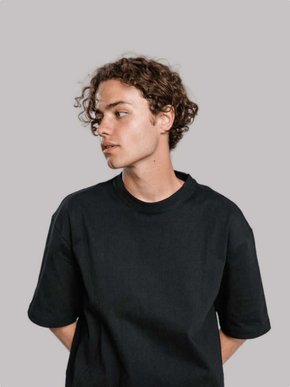 Loomcraft Drift Oversized T-Shirt in Jet Black