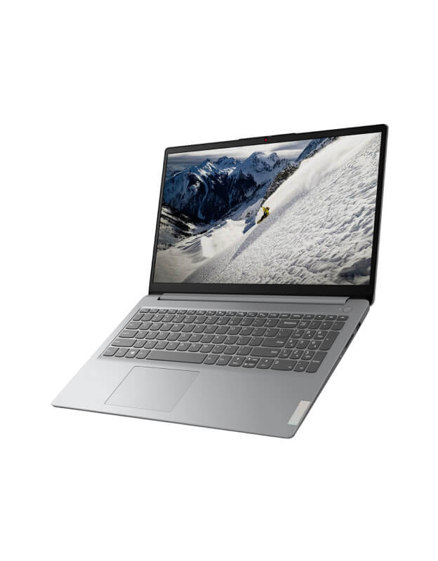 Nexora AirBook 15 laptop open at an angle showing keyboard and 15.6-inch display