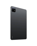Nexora TabPro 11 tablet in dark grey, rear angled view showing camera module