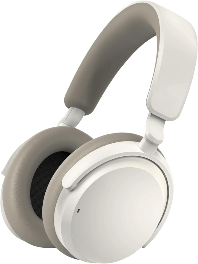 Nexora SoundCloud ANC wireless over-ear headphones in Alabaster White